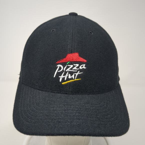Pizza Hut Strapback Baseball Cap Black One Size Adjustable Embroidered 6 Panel - Picture 2 of 9